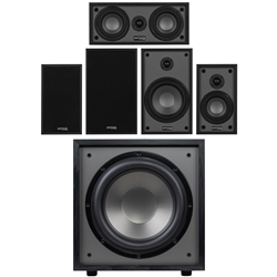 Dayton Audio B65 5.1 Home Theater Bundle with 12" 200W Powered Subwoofer Black