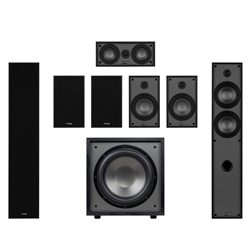 Dayton Audio T65 7.1 Home Theater Bundle with 12" 200W Powered Subwoofer Black